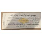 VINTAGE BANK CHECK-DATED "1900"/THE BUTTE CITY