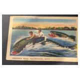 VINTAGE POSTCARD-"HANDWRITTEN" & POSTAGE STAMP