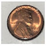 1955 LINCOLN WHEAT BACK CENT ***RED - UNCIRCULATED