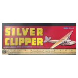 (2 COUNT) VINTAGE CRATE LABEL-SILVER CLIPPER/PLANE