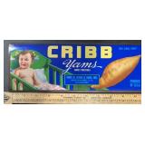 (50 COUNT) VINTAGE CRATE LABEL-CRIBB YAMS/BABY