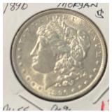 1896 MORGAN SILVER DOLLAR (90% SILVER) (AU55) ***