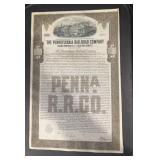 VINTAGE RAILROAD STOCK CERTIFICATE-"THE
