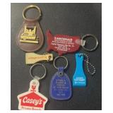 (6) "DIFFERENT" KEY RINGS-ADVERTISING