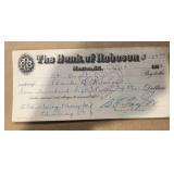 VINTAGE BANK CHECK-DATED "1913"/"THE BANK OF