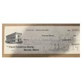 VINTAGE BANK CHECK-DATED "1914"/LEYS, JEWELER"