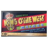 (10 COUNT) VINTAGE CRATE LABEL-KING O
