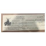 VINTAGE BANK CHECK-DATED "1927"/"W.L. HILTON