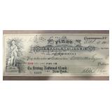 VINTAGE BANK CHECK-DATED "1916"/"THE FIRST