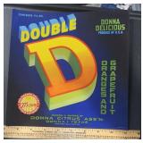 (11 COUNT) VINTAGE CRATE LABEL-DOUBLE D/ORANGES &