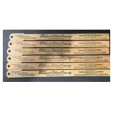 (6 COUNT) WOODEN RULERS-THOMPSON CABINET COMPANY
