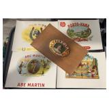 (5) "DIFFERENT" VINTAGE CIGAR BOX LABELS