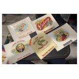 (5) "DIFFERENT" VINTAGE CIGAR BOX LABELS