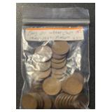 (BAG OF 50) LINCOLN WHEAT BACK CENTS (1920-29-P