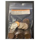 (BAG OF 50) 1940-58-P&D LINCOLN WHEAT BACK CENTS