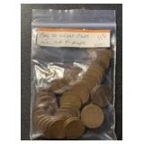 (BAG OF 50) LINCOLN WHEAT BACK CENTS (1910 - 1919