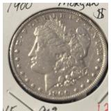 1900 MORGAN SILVER DOLLAR (90% SILVER) (VF)