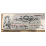 VINTAGE BANK CHECK-DATED "1916"/"THE FIRST