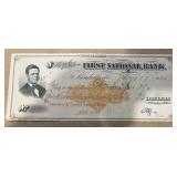 VINTAGE BANK CHECK-DATED "1870"/"FIRST NATIONAL