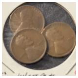 1937-38-39 "S-MINTS" LINCOLN WHEAT BACK CENTS