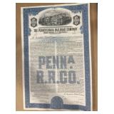 VINTAGE RAILROAD STOCK CERTIFICATE-"THE