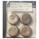 (4 COUNT) COCAL-COLA BOTTLE CAP-"HARRISBURG, VA"/