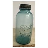 "BALL" "HALF GALLON" FRUIT/CANNING JAR W/ZINC LID