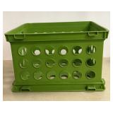 PLASTIC STORAGE CRATE-GREEN