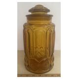 LARGE GLASS CANISTER-"MOON & STARS" DESIGN/CHECK