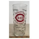 "CINCINNATI REDS" GLASS DRINK TUMBLER-CHECK OUT