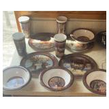 'DEER' DESIGN PLASTIC DISHWARE SET