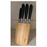 KNIFE SET W/WOODEN BLOCK