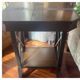 WOOD & IRON END TABLE