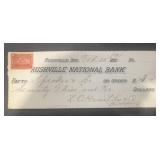 VINTAGE 'CANCELLED' BANK CHECK W/STAMP-DATED 1901