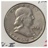 1958 FRANKLIN HALF DOLLAR ***TYPE 2 EAGLE*** (90%
