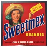 (5 COUNT)VINTAGE CRATE LABEL-'SWEETMEX'