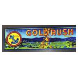 (5 COUNT) VINTAGE CRATE LABEL-'GOLD RUSH'