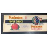 (5 COUNT) VINTAGE CAN LABEL-'POWHATAN'