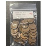 (BAG OF 50) 1940-58-P&D LINCOLN WHEAT BACK CENTS