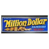 (5 COUNT) VINTAGE CRATE LABEL-'MILLION DOLLAR'