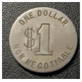 ***RARE*** 'OLD' LAS VEGAS LARGE $1.00 TOKEN