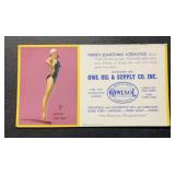 VINTAGE INK BLOTTER-'OWL OIL & SUPPLY CO. INC.'