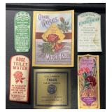 (6) 'DIFFERENT' VINTAGE 'DRUG STORE' BOTTLE LABELS