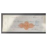 VINTAGE 'CANCELLED' BANK CHECK-DATED 1873