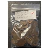 (BAG OF 50) 1940-58-P&D LINCOLN WHEAT BACK CENTS