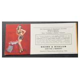 VINTAGE INK BLOTTER-'BROWN & BIGELOW'