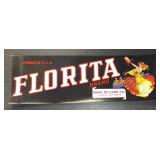 (5 COUNT) VINTAGE CRATE LABEL-'FLORITA'