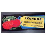 (5 COUNT) VINTAGE CRATE LABEL-'IVANHOE'