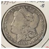 1899-O MORGAN SILVER DOLLAR (90% SILVER) (VG)