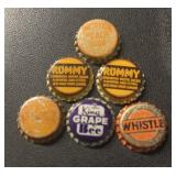 (6) VINTAGE 'UNUSED' BOTTLE CAPS-ASSORTED